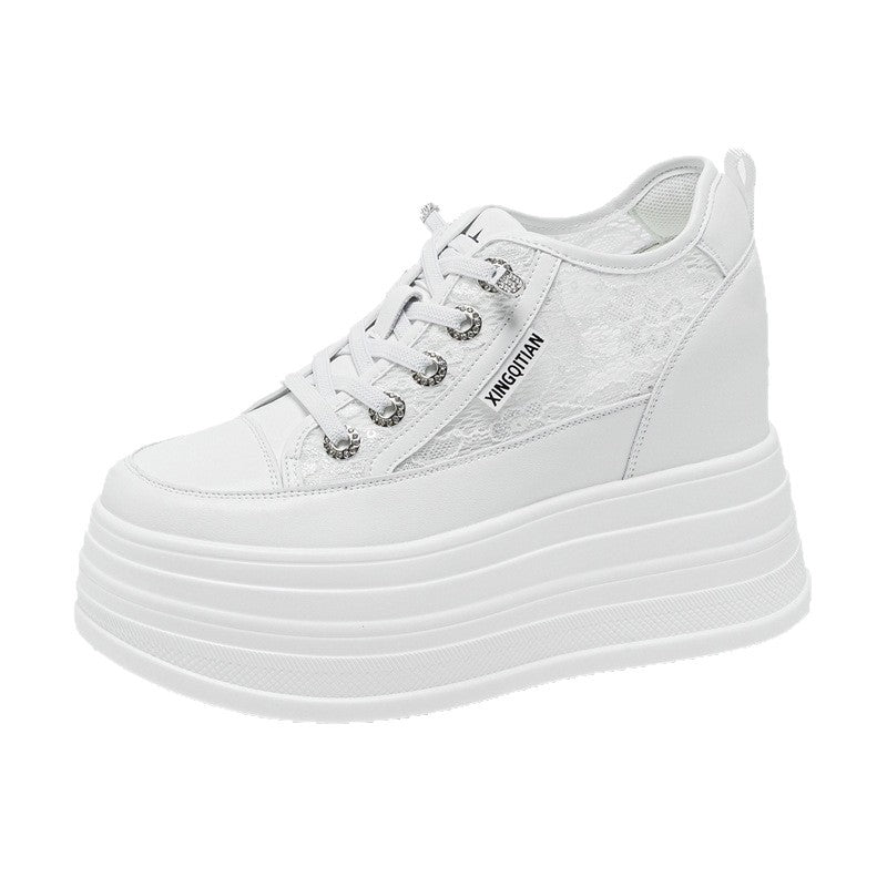 Women's Cm Breathable Spring Short Music Board Platform Height Increasing Women's Casual Shoes