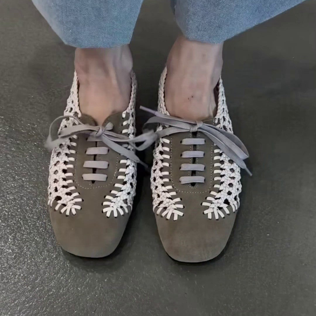 Women's Niche Design Fashion Woven Summer Flat Women's Casual Shoes