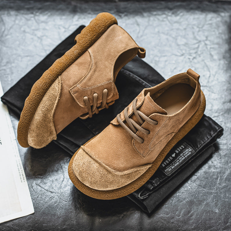 Men's Top Layer Cowhide Leisure All-inclusive Versatile Men's Casual Leather Shoes