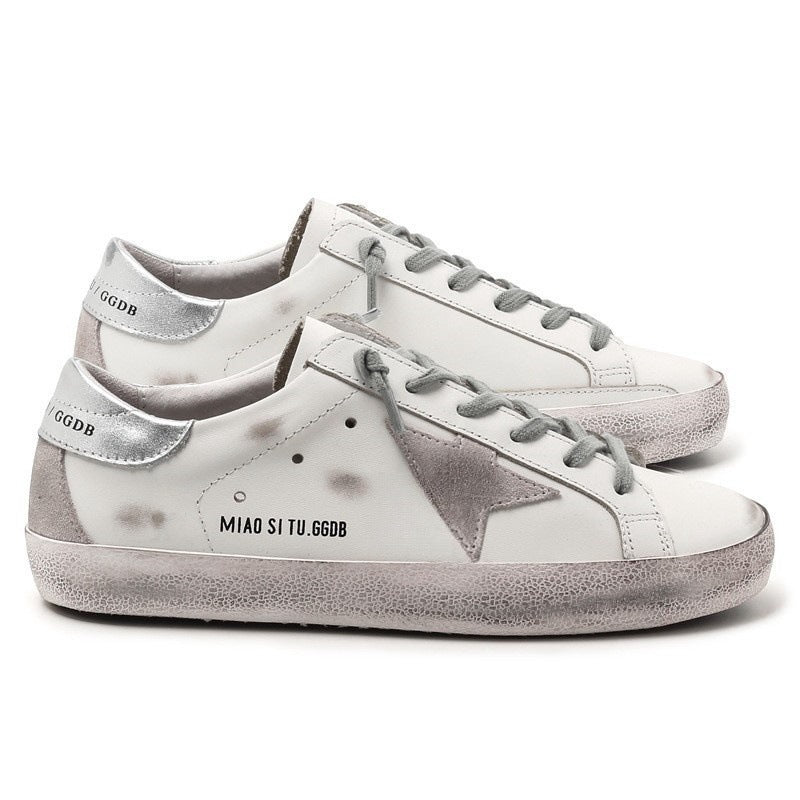 Women's Distressed Star Little Dirty Versatile Height Increasing Women's Casual Shoes