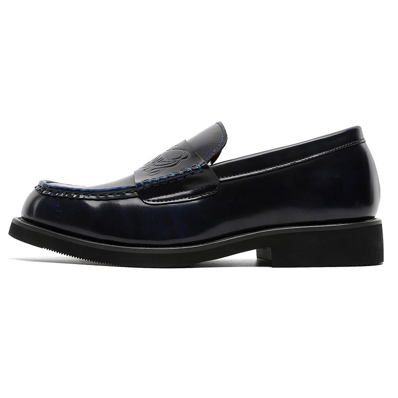 Graceful Summer Couple Slip-on Lovers Blue Men's Business Leather Shoes