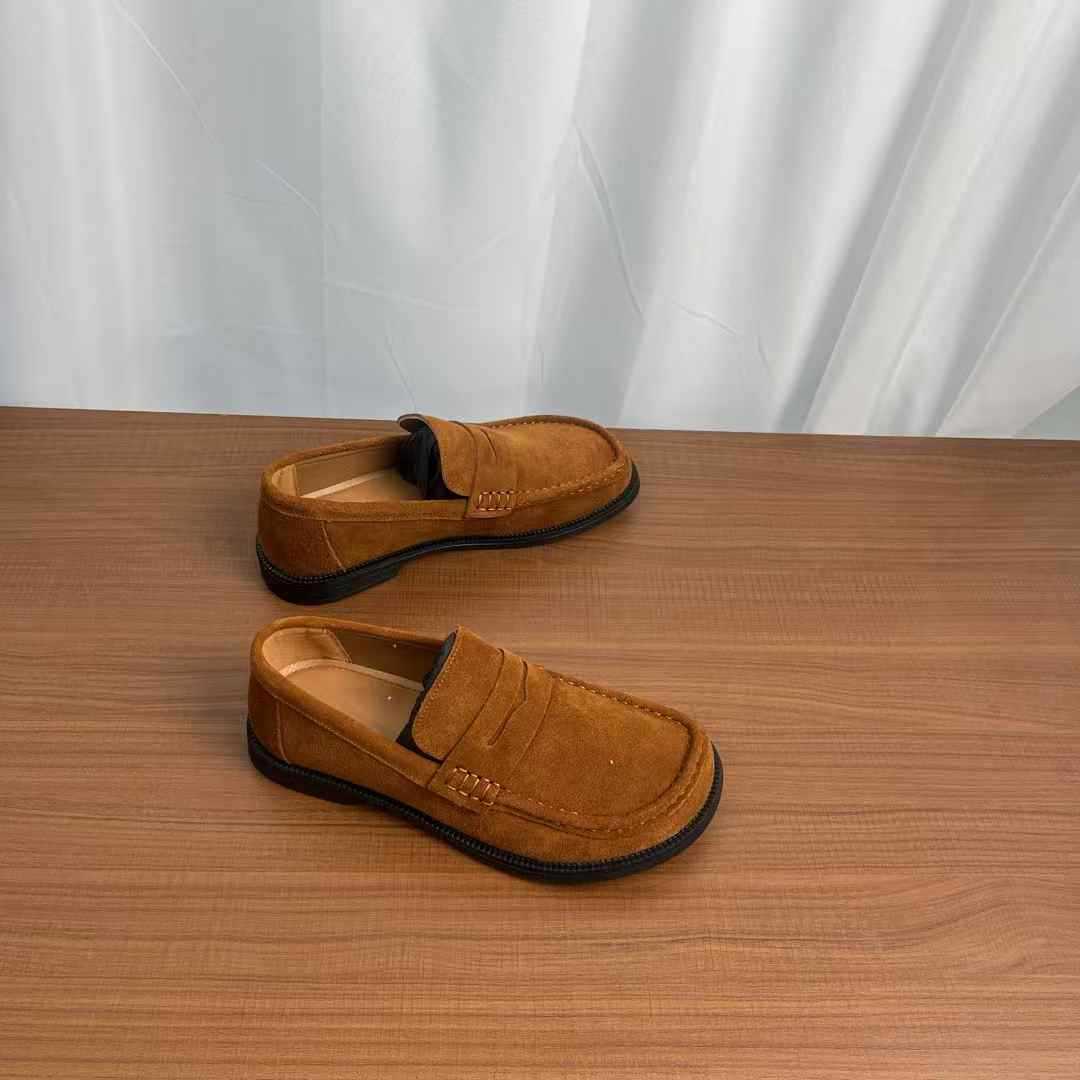 Men's Summer Simple Retro Slip-on British Style Trendy Fashion Men's Casual Leather Shoes