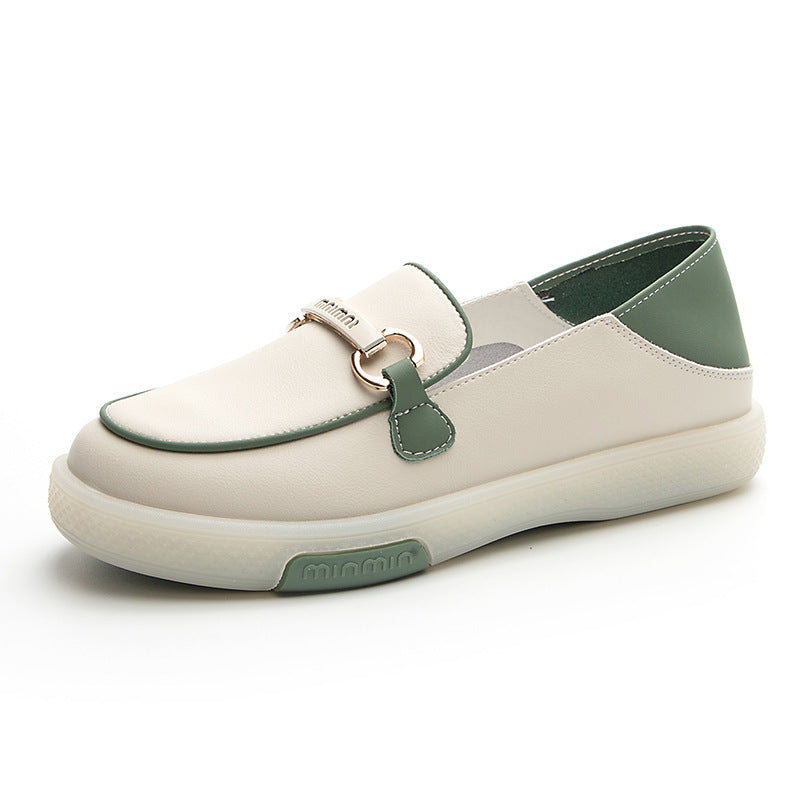 Women's One Pedal Summer Soft Bottom Two-way Lazy Flat Large Women's Shoes