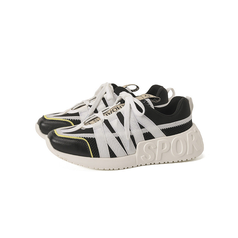 Women's Daddy Platform Mesh Surface Breathable Height Increasing Sneakers