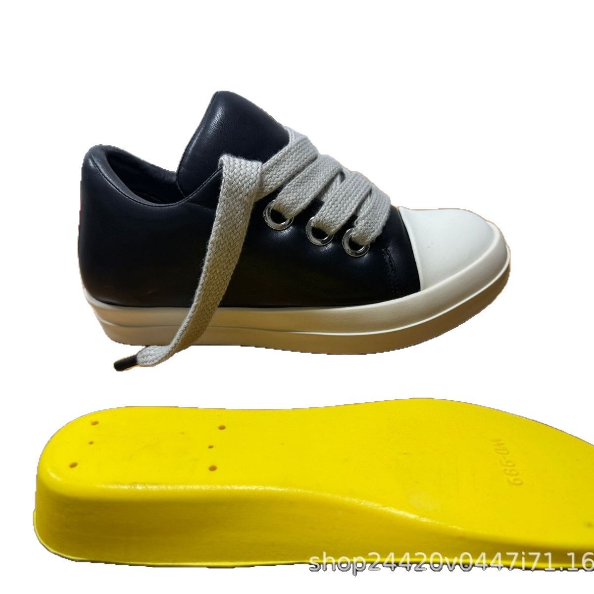 Bread Little Chubby Invisible Height Increasing Genuine Strap Simple Couple Sneakers
