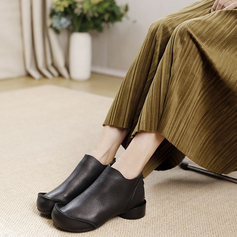 Ear Ankle Female Back To Ancient Retro Chunky Soft Bottom Boots