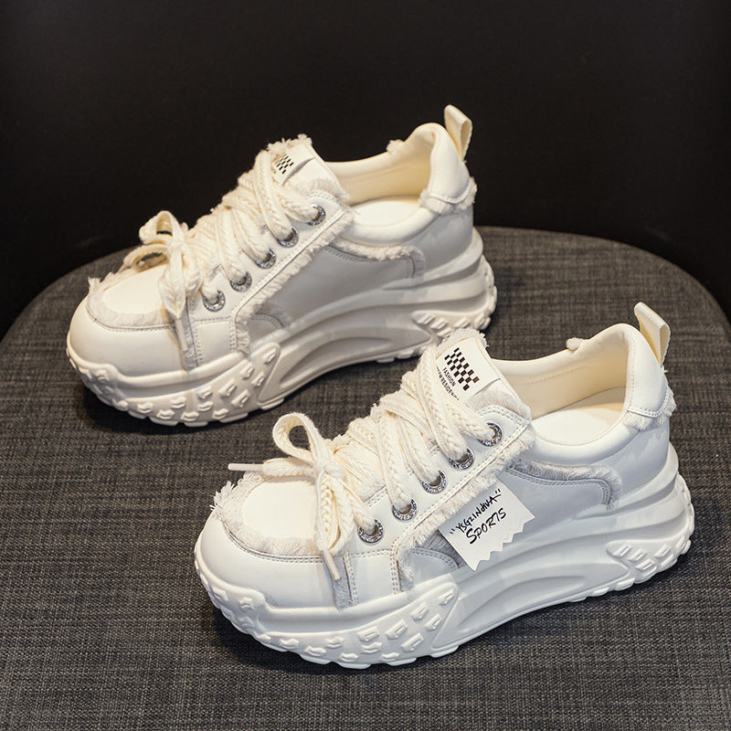 Women's Popular Dad Spring Small Platform Hidden Heels