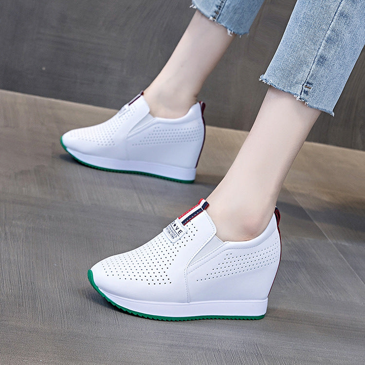 Women's Hidden White Korean Breathable Style Heels