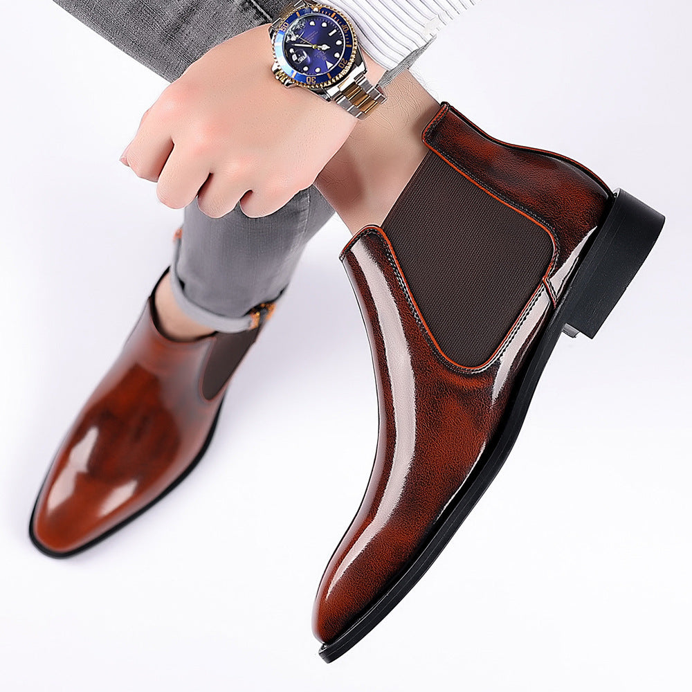 Men's British Style Martin Slip-on Plus Size Boots