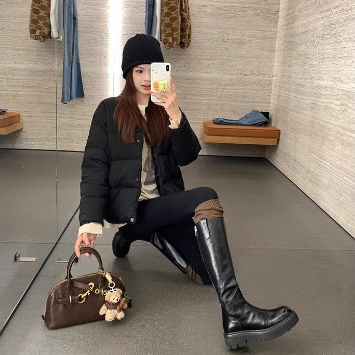 Horse Round Head Thick Bottom Slimming Boots