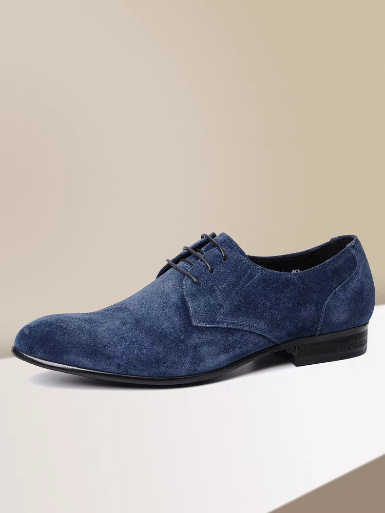 Men's Swede British Pointed Business Formal Wear Trend Leather Shoes