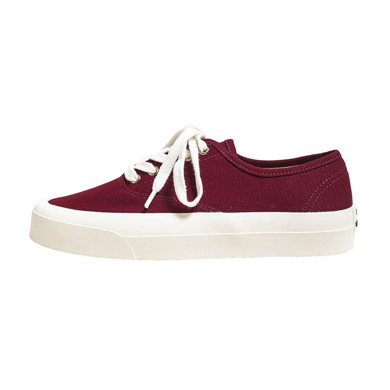 Women's & Men's Genuine Cowhide Pigskin Cloth Couple White Women's Canvas Shoes