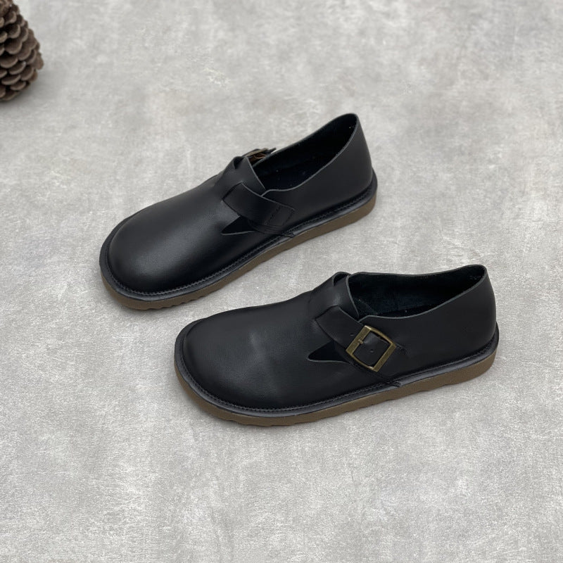 Women's Handmade Genuine Outer Wear Super Soft Bottom Thick Leather Shoes