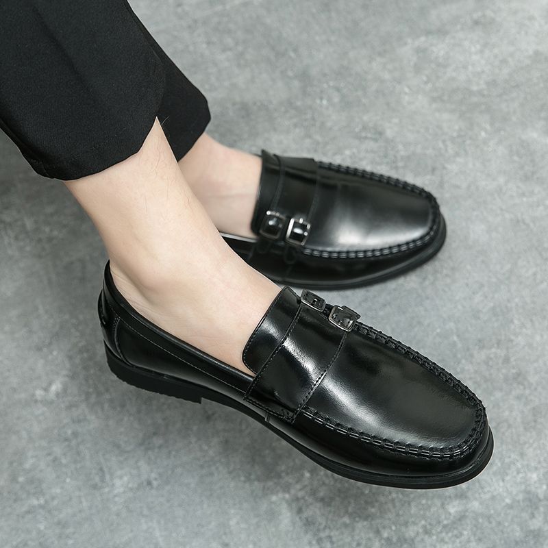 Fashionable Style Business Breathable Slip-on Lazy Men's Casual Leather Shoes