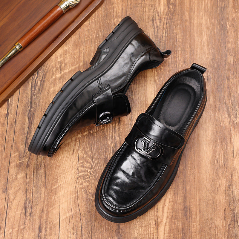 Men's Authentic Business Slip-on Lightweight Platform Leather Shoes