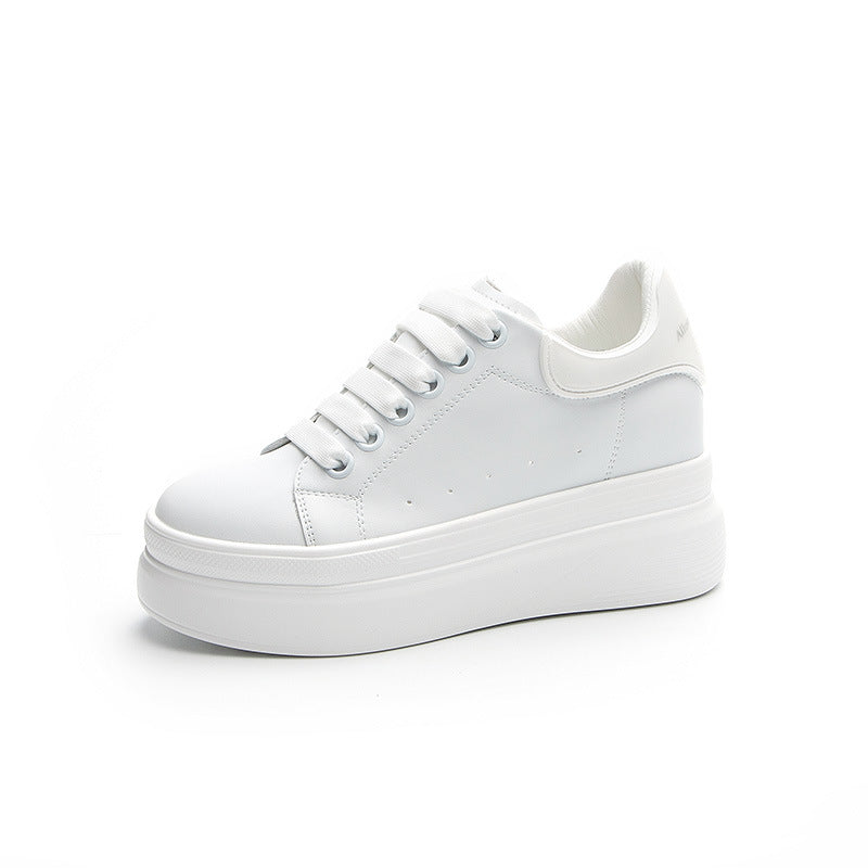 Women's Platform White Spring Small Height Increasing Women's Casual Shoes