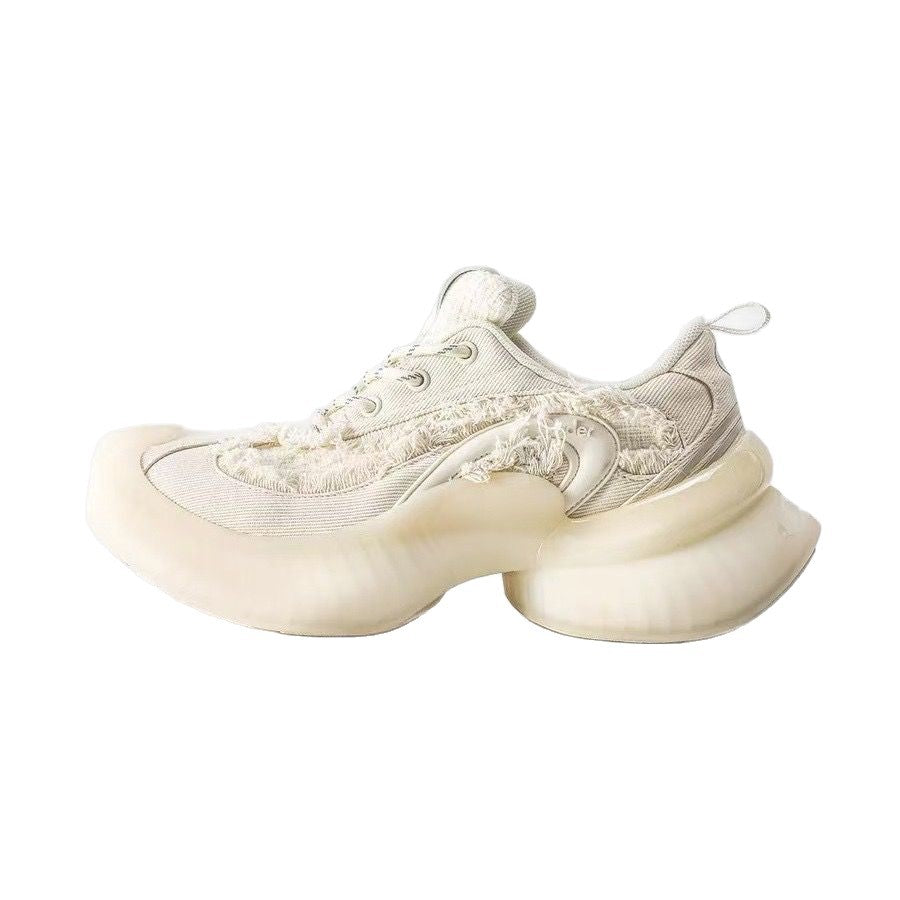 Women's Office Version Streamer Running Thick Sole Heightened Daddy Retro Women's Casual Shoes