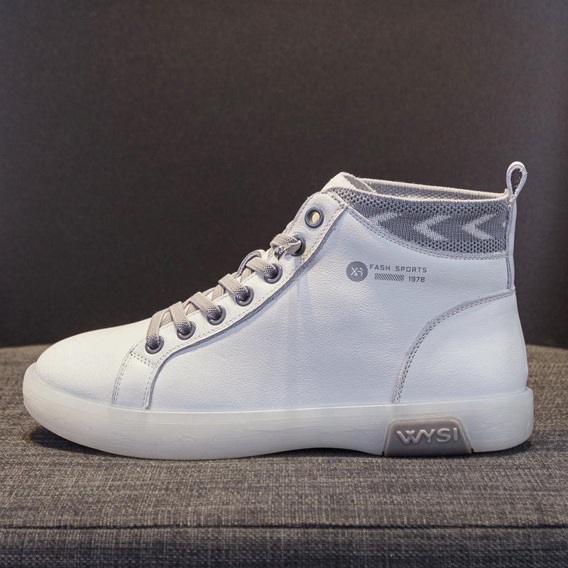 Women's Flat Top Layer Cowhide Tendon Bottom Leather Shoes