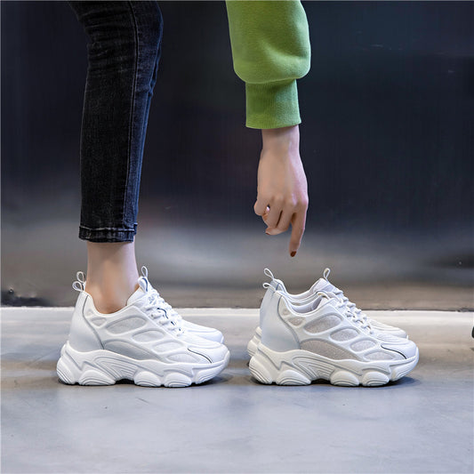 Women's Increasing Insole Dad Spring Sports Heightened Sneakers