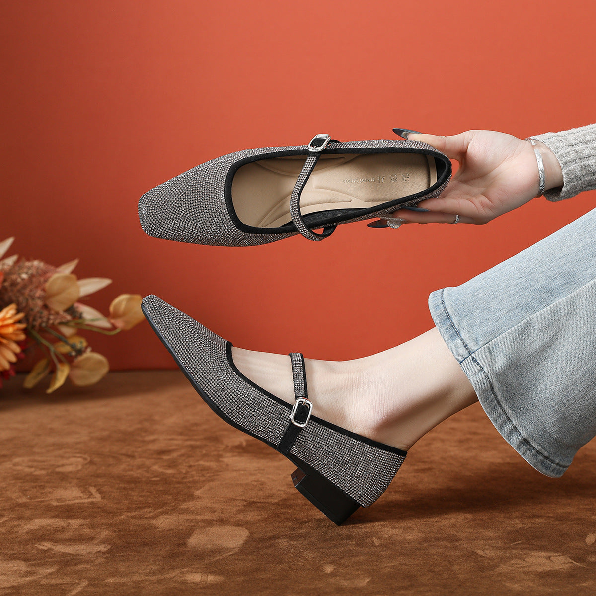 Women's Toe Fashion Chunky Pumps Classic Style Women's Shoes