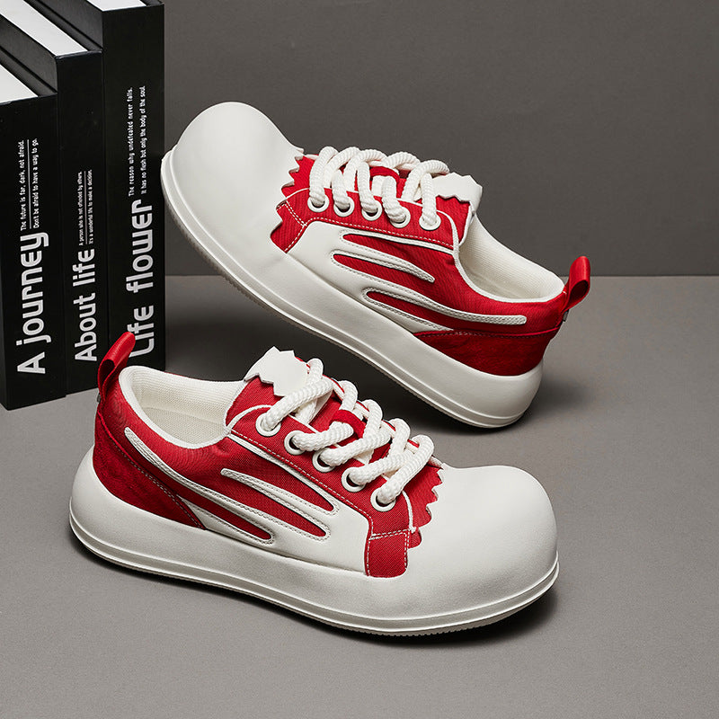 Women's & Men's Big Head Bread Sports Leisure Couple Platform Men's Canvas Shoes