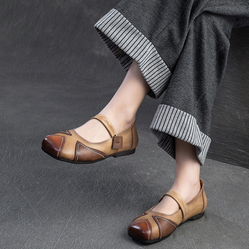 Women's Shu National Style Retro Color Matching Casual Shoes