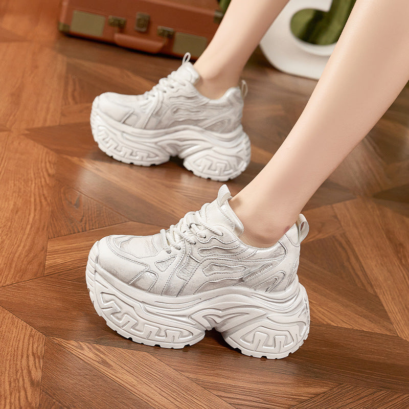 Women's Dad Spring Fashionable Retro Height Increasing Women's Shoes