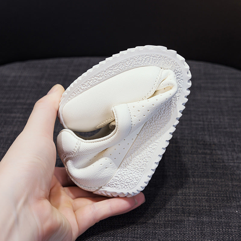 Women's First Layer Cowhide Breathable White For Summer Thick Bottom Women's Casual Shoes
