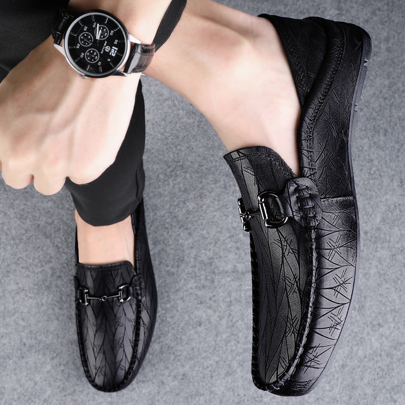 Men's First Layer Cowhide Breathable Soft Bottom Casual Shoes