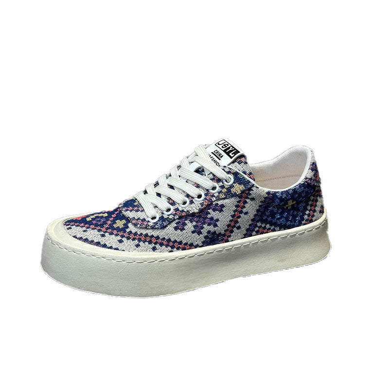 Trendy Embroidered Cloth Board Comfortable Breathable Soft Bottom Men's Casual Shoes