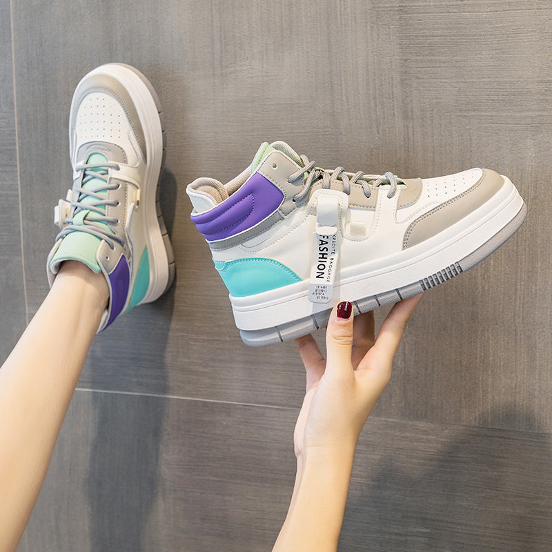 Durable Classic Women's Korean Flat White Sneakers