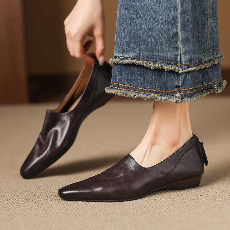 Women's Style Solid Color Wild Pumps Genuine Simple Women's Fashion Shoes