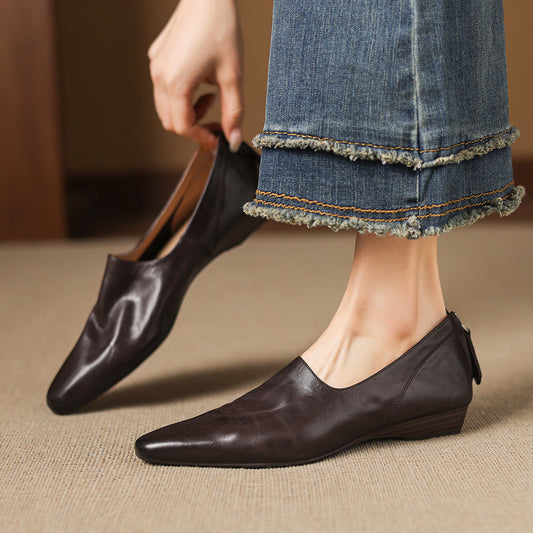 Women's Style Solid Color Wild Pumps Genuine Simple Women's Fashion Shoes