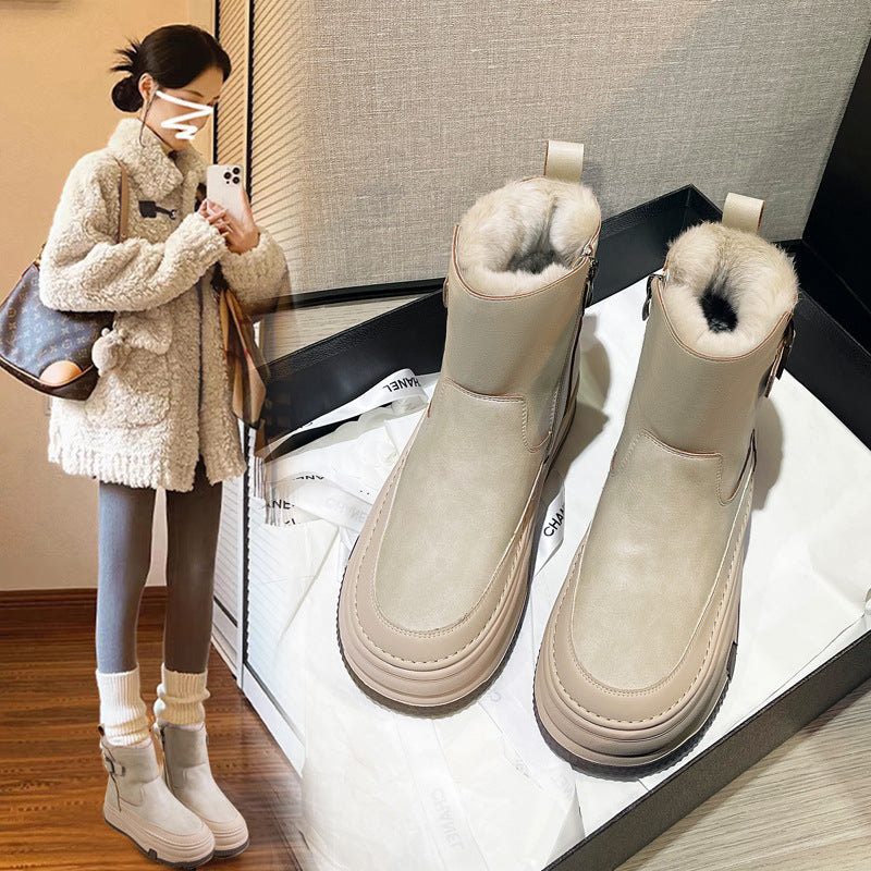 Style Versatile Fleece Lined Padded Warm Keeping Snow Boots