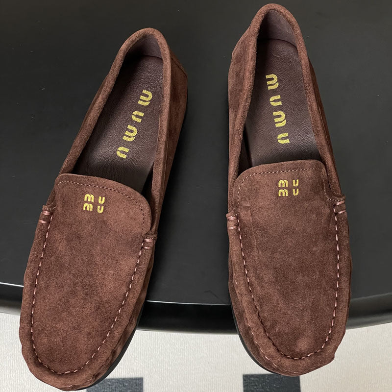 Women's Old Money Style Retro Suede Slip-on Lofter Kangaroo Flat Boots