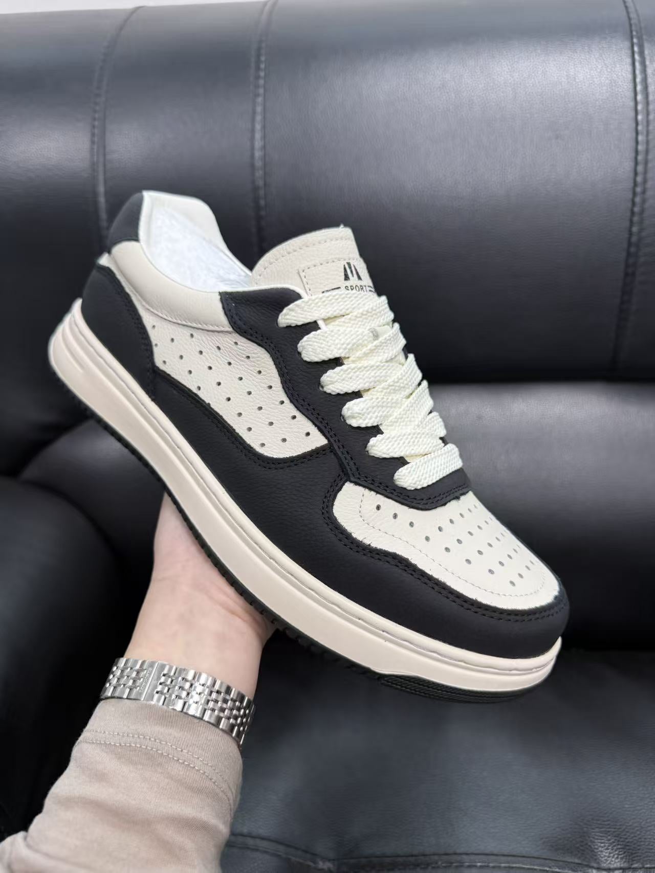 Men's Layer Cowhide High Quality Genuine Trendy Fashion Men's Board Shoes