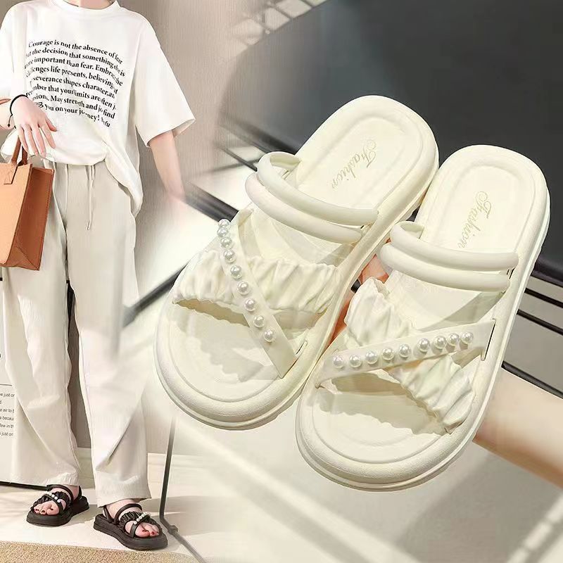 Women's Pearl Two-way Wear Platform Outer Chic Sandals