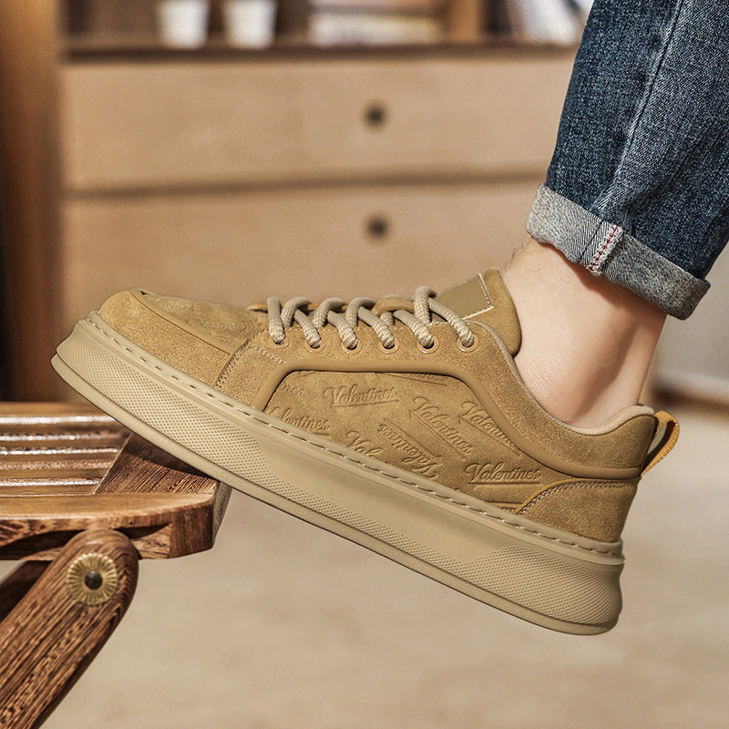 Men's Printed High-grade Trendy Wild Height Increasing Men's Board Shoes