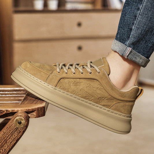 Men's Printed High-grade Trendy Wild Height Increasing Men's Board Shoes