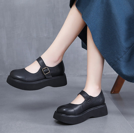 Jane Female Art Versatile Small Increased Retro Casual Shoes