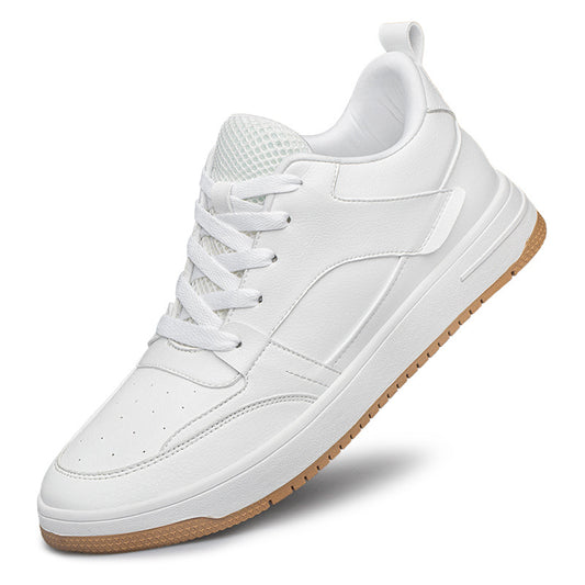 Men's Hight Increasing Invisibly Heightened White Breathable Men's Casual Shoes
