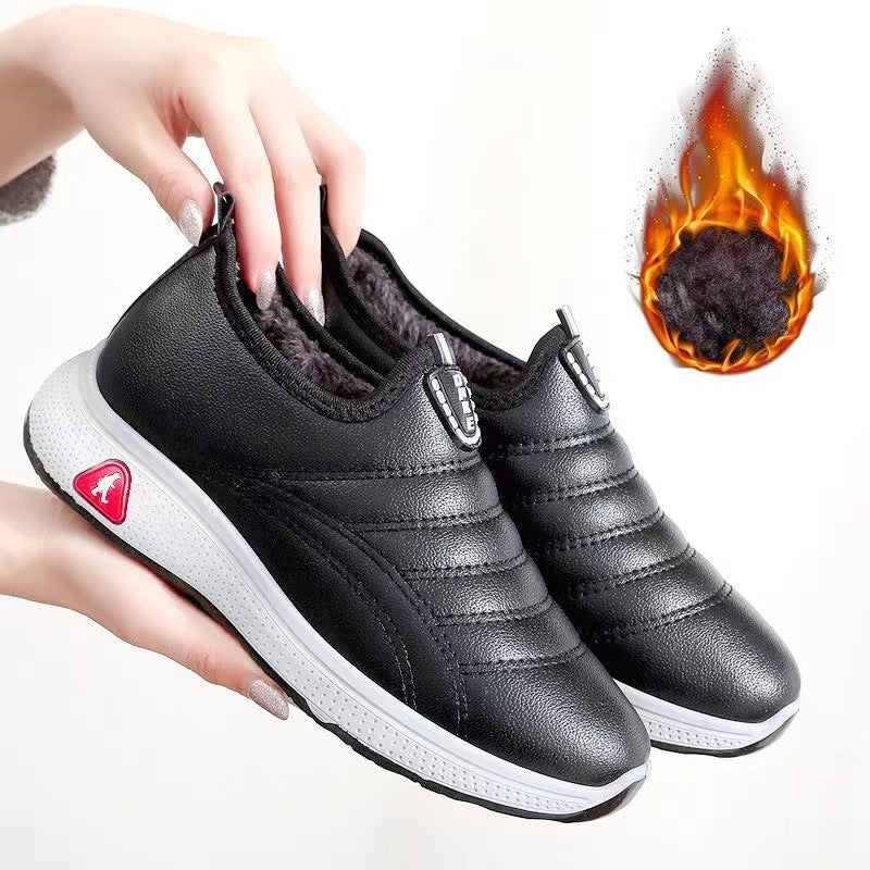 Women's Cloth Cotton Waterproof Fleece Lined Thermal Soft Women's Shoes