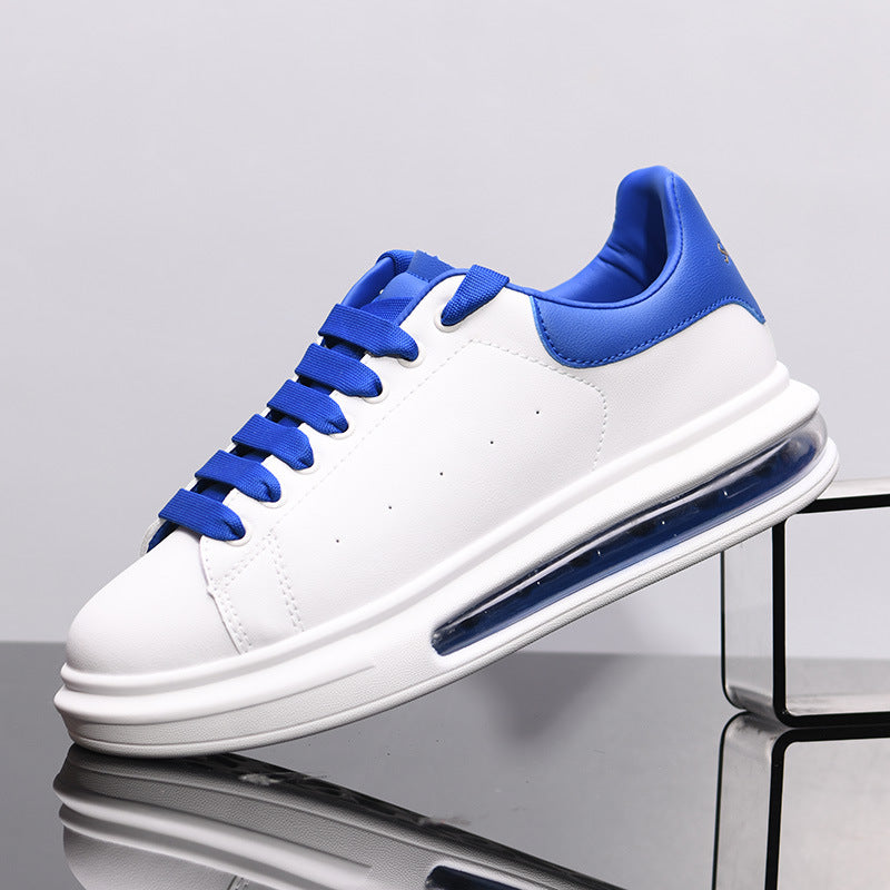 Men's White Height Increasing Genuine Fashion Breathable Sneakers