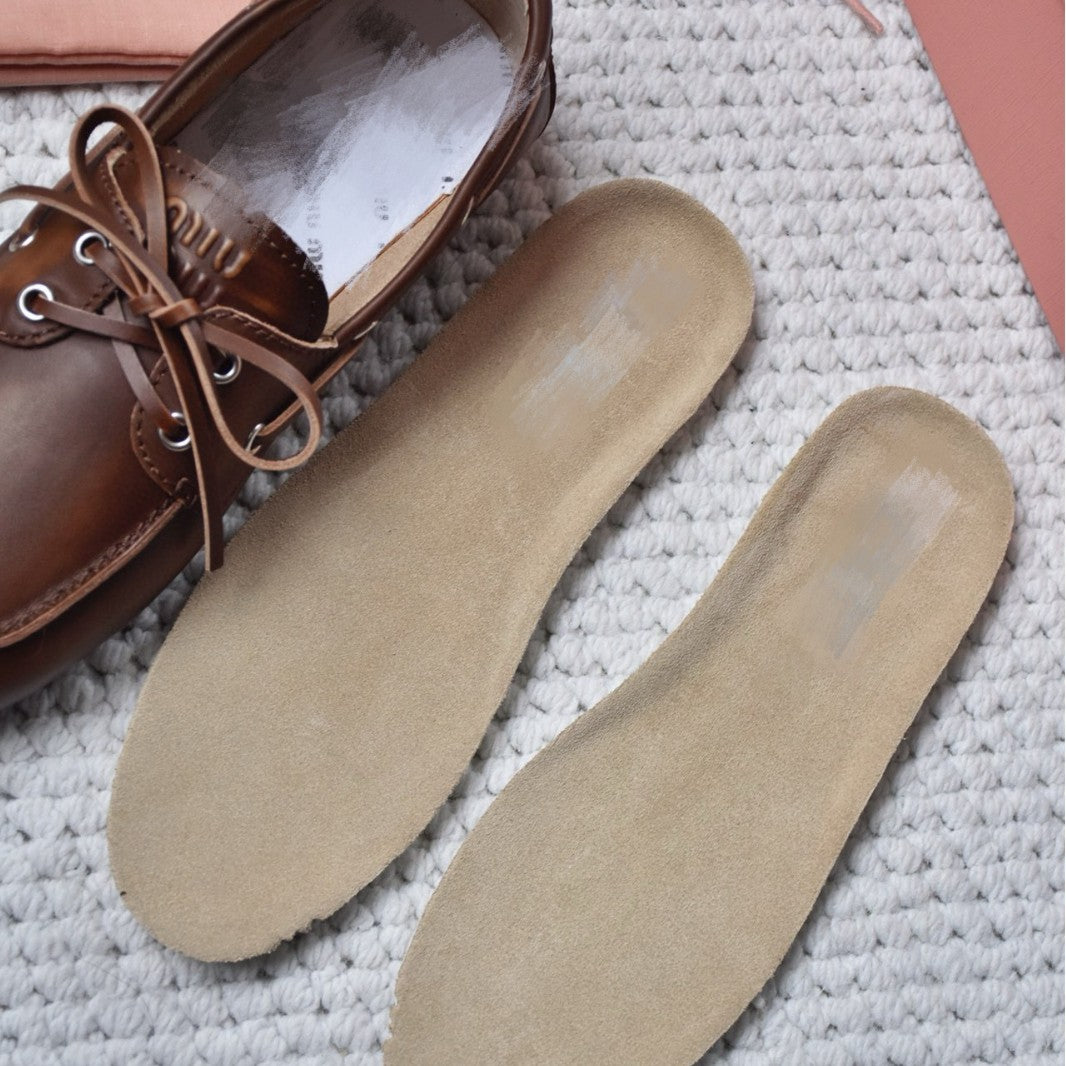 Women's Polished Boat Hand-made Old Round Toe Bowknot Women's Casual Shoes
