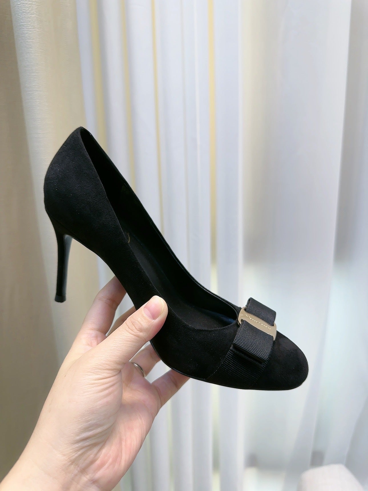 Women's French Gentle Bow Low-cut Stiletto Pumps Ancient Early Style Elegant Heels