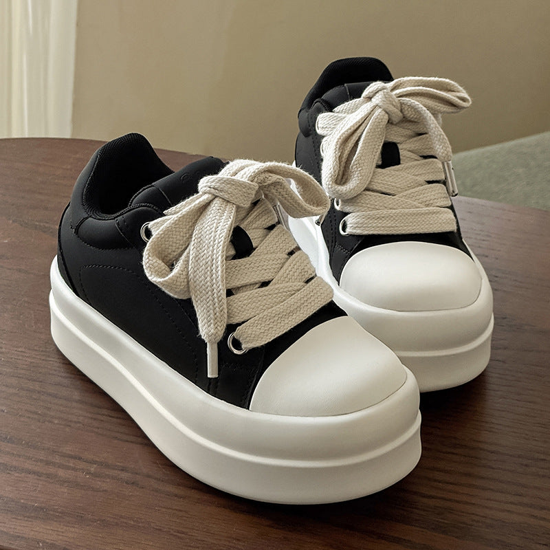Platform Versatile Invisible Height Increasing Insole Bread Men's Board Shoes