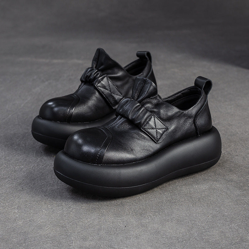 Women's Shu Platform Comfortable Height Increasing First Layer Men's Shoes