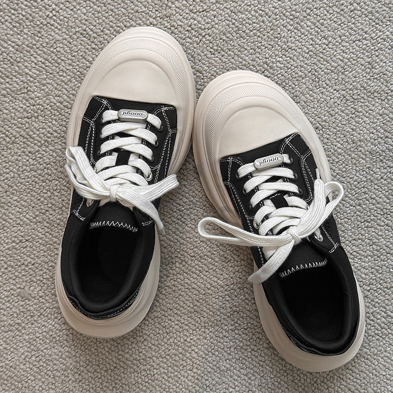 Women's & Men's Thick Sole Increased Lightweight Daddy Breathable Canvas Shoes
