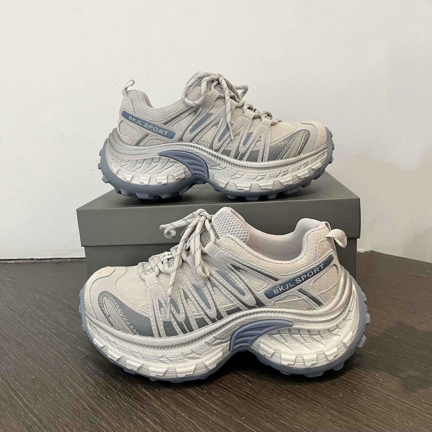 Women's Spring Platform Dad Mechanical Style Round Women's Sports Shoes