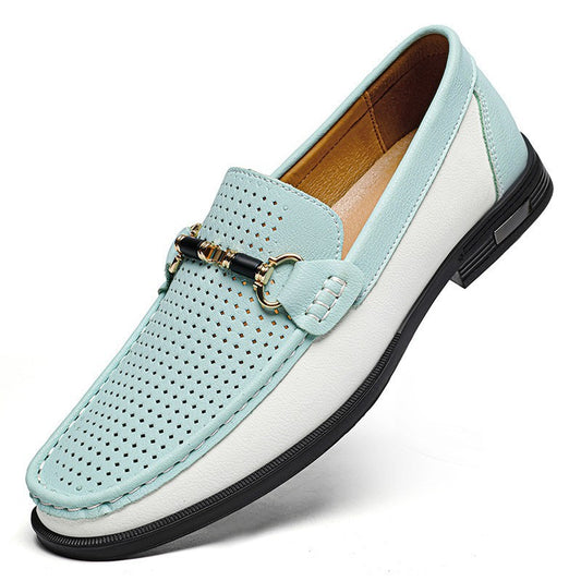 Men's Doug Large Size Korean Style Lazy Leather Shoes